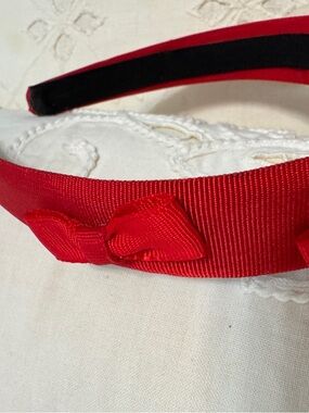 Red Bow Accent Padded Headband - Women Accessories